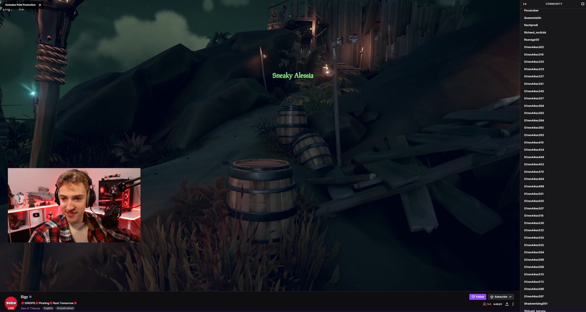 just another day on the seas, chatting with S1ren44ex302 and his 35 twins chat... so glad to have these LEGENDS in my stream! 💪💪💪💪💪