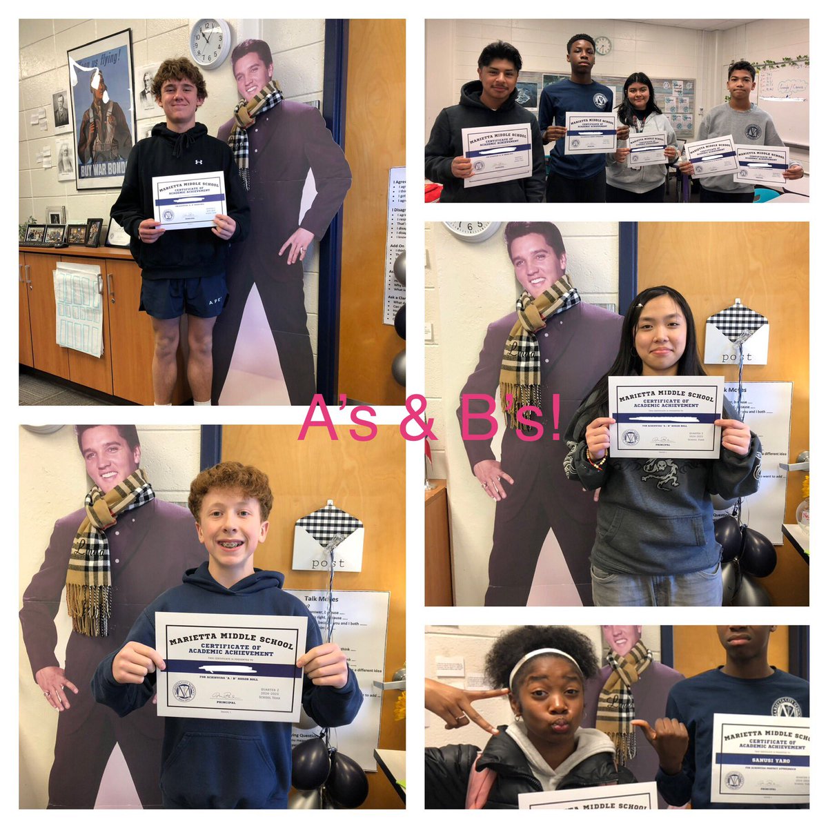 Well done to these scholars for earning All A’s and A’s &amp; B’s for Quarter 2! I’m so proud of your hard work! 🍎