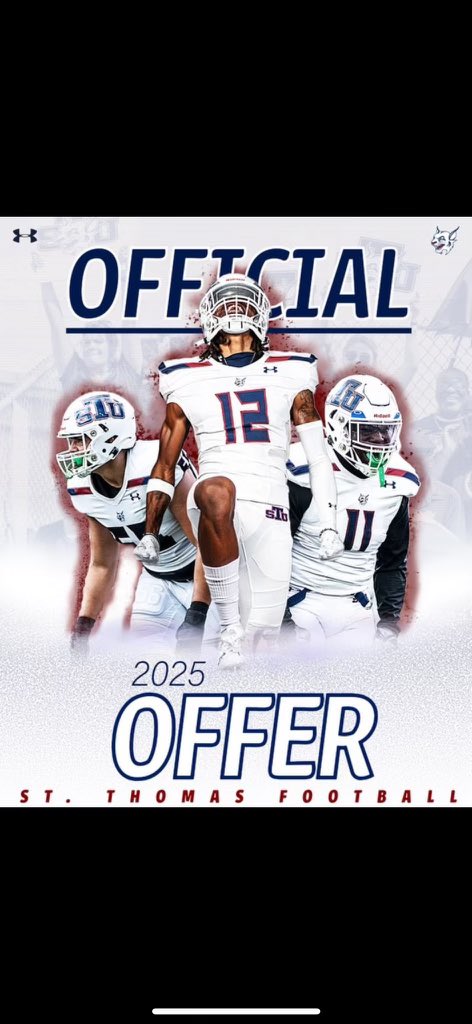 Nicolas Chiren (@chearen21) on Twitter photo #Bobcatbound, <a href="/CoachHubbardSTU/">Von Hubbard</a>
<a href="/Coach_Marlow6/">Jairus Marlow</a>
Blessed to receive my 1st offer
ST. Thomas University #Bobcatbound, <a href="/CoachHubbardSTU/">Von Hubbard</a>
<a href="/Coach_Marlow6/">Jairus Marlow</a>
Blessed to receive my 1st offer
ST. Thomas University
