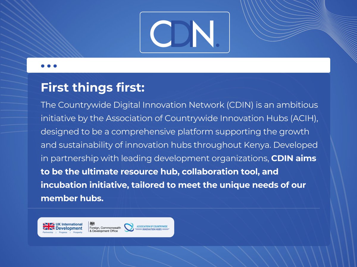 CountrywideHubs's tweet photo. Discover opportunities, network with innovation hubs & industry leaders, and amplify your impact with the Countrywide Digital Innovation Network (CDIN) Platform. We’ll make ideas come to life together🤝
Here's a quick snippet of the #CDIN Platform - coming soon! #CountrywideHubs https://t.co/A4H6d7YqcK