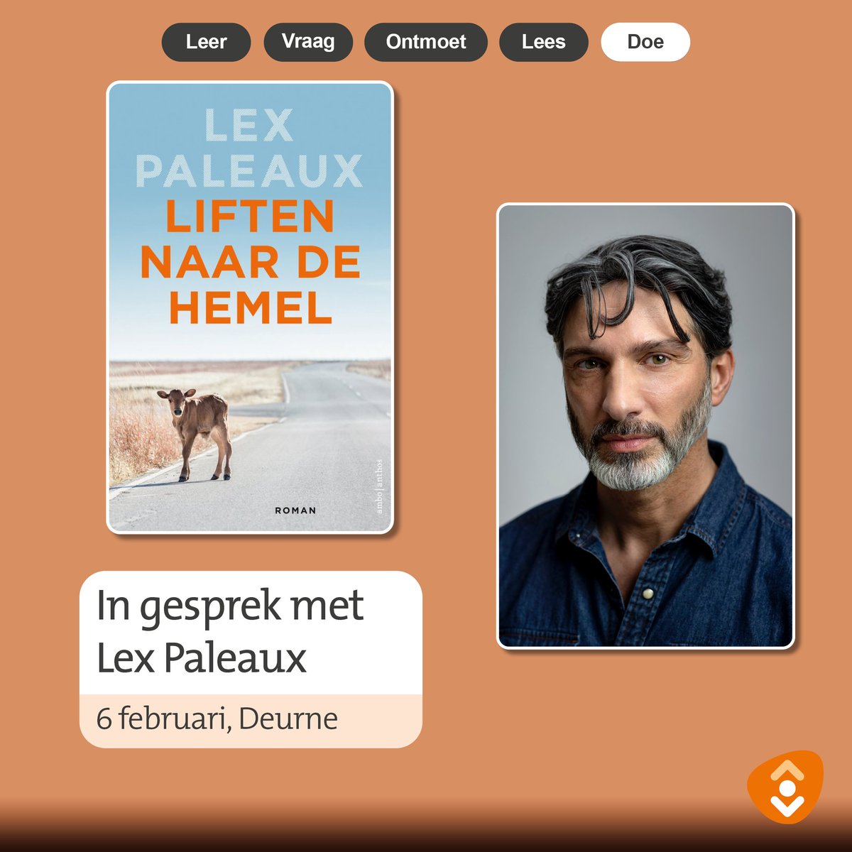 Op 6 februari brengt Lex Paleaux een bezoek aan de beste bibliotheek van Nederland. Hij vertelt over zijn nieuwste boek ‘Liften naar de hemel’, zijn andere boeken en het schrijverschap. Een interessant bezoek, ook voor leerlingen van middelbare scholen.
helmondpeel.op-shop.nl/9780/in-gespre…