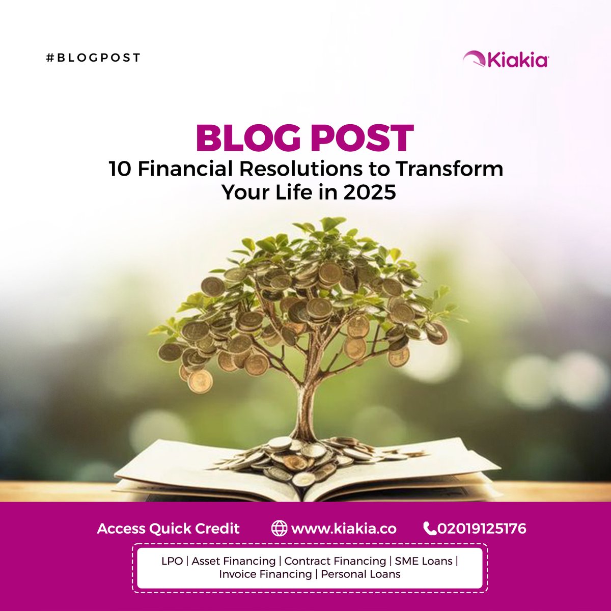kiakia_co's tweet photo. 10 Financial Resolutions for 2025: Take Control, Build Wealth, and Secure Your Future!
https://t.co/7RQ4Dccyhr...
#kiakia #finance #moneytips #blog #moneyresolutions #TransformYourLife #Resolutions2025 https://t.co/hs3AJxTLnx