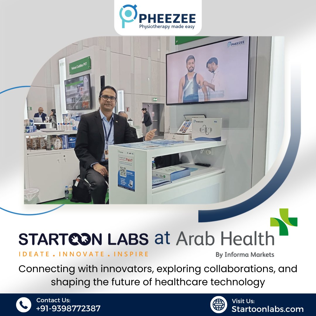 startoonlabs's tweet photo. Transforming Rehabilitation with Technology! 

At Arab Health, Startoon Labs is teaming up with experts to present PHEEZEE , a breakthrough in physiotherapy. 

#StartupInnovation #PhysiotherapyTech #TechInHealthcare  #internationalstandards #wearabledevice #startoonlabs https://t.co/lscX3QQi1V