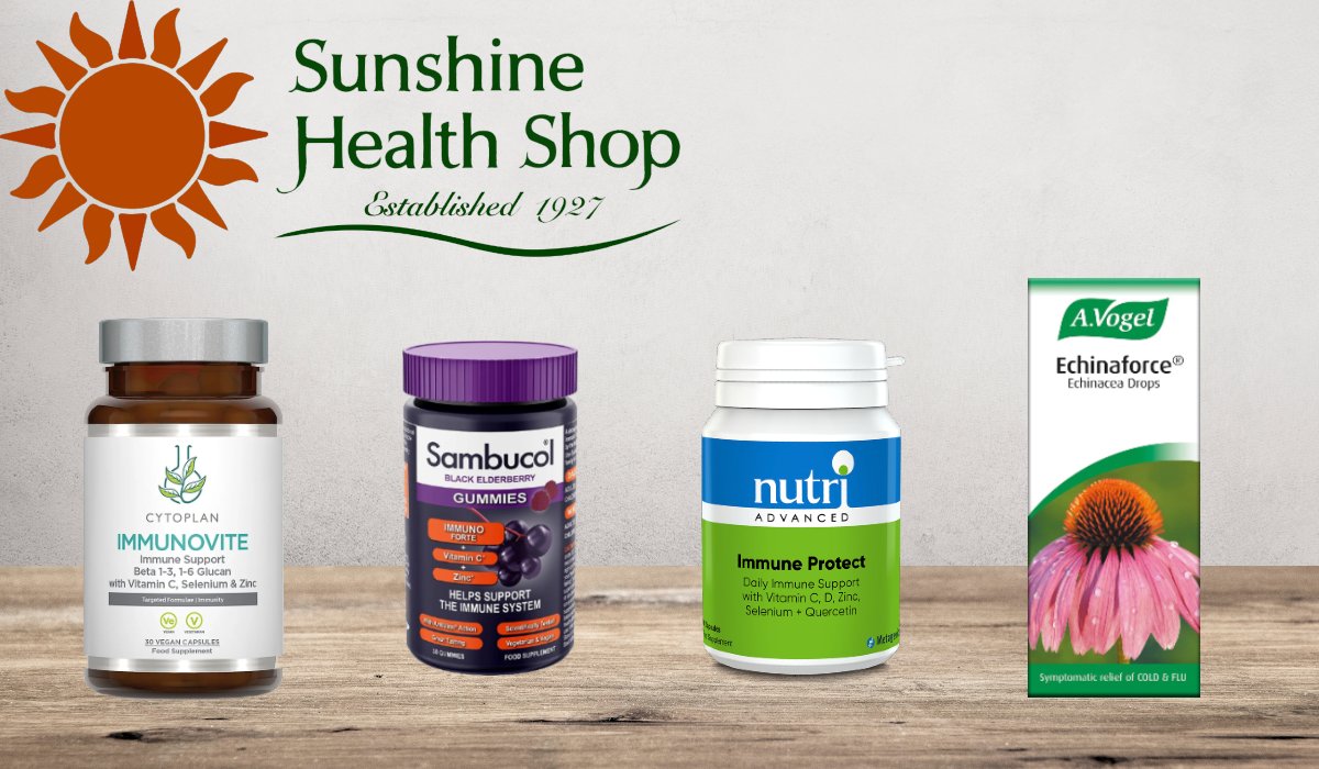 We have plenty of natural health products here at Sunshine to help you support your immune system, visit us in store to find our more 🌞