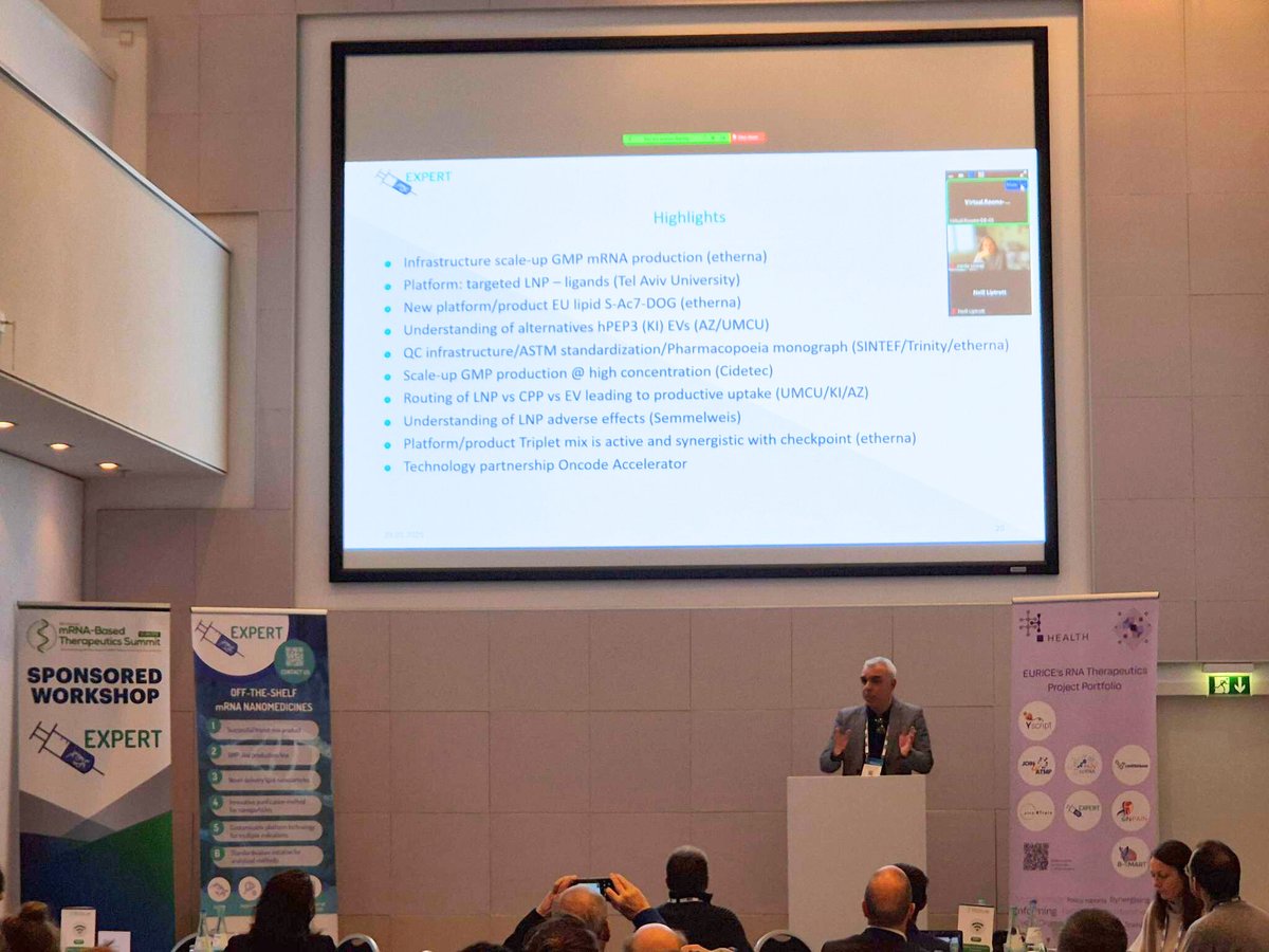 Thanks to everyone who joined us at the 4th mRNA-based Therapeutics Conference in Frankfurt.

After 4 insightful presentations on #mRNA, a panel of experts discussed opportunities, hurdles, and suggestions for the upcoming 10th framework R&amp;I programme.

Stay tuned for more info!