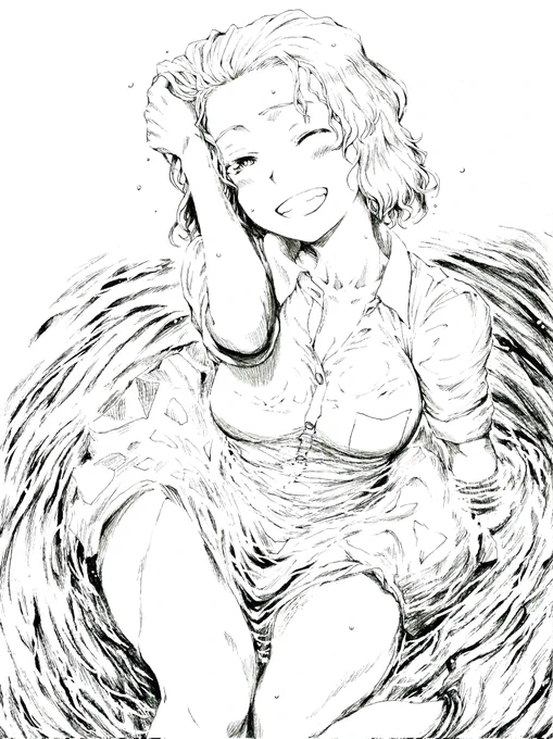 #みんなの描いていて楽しい要素を教えてよ
想像しながら初めて描くものの質感だったり
キャラクターの表情だったり一枚の絵のストーリー性も! 