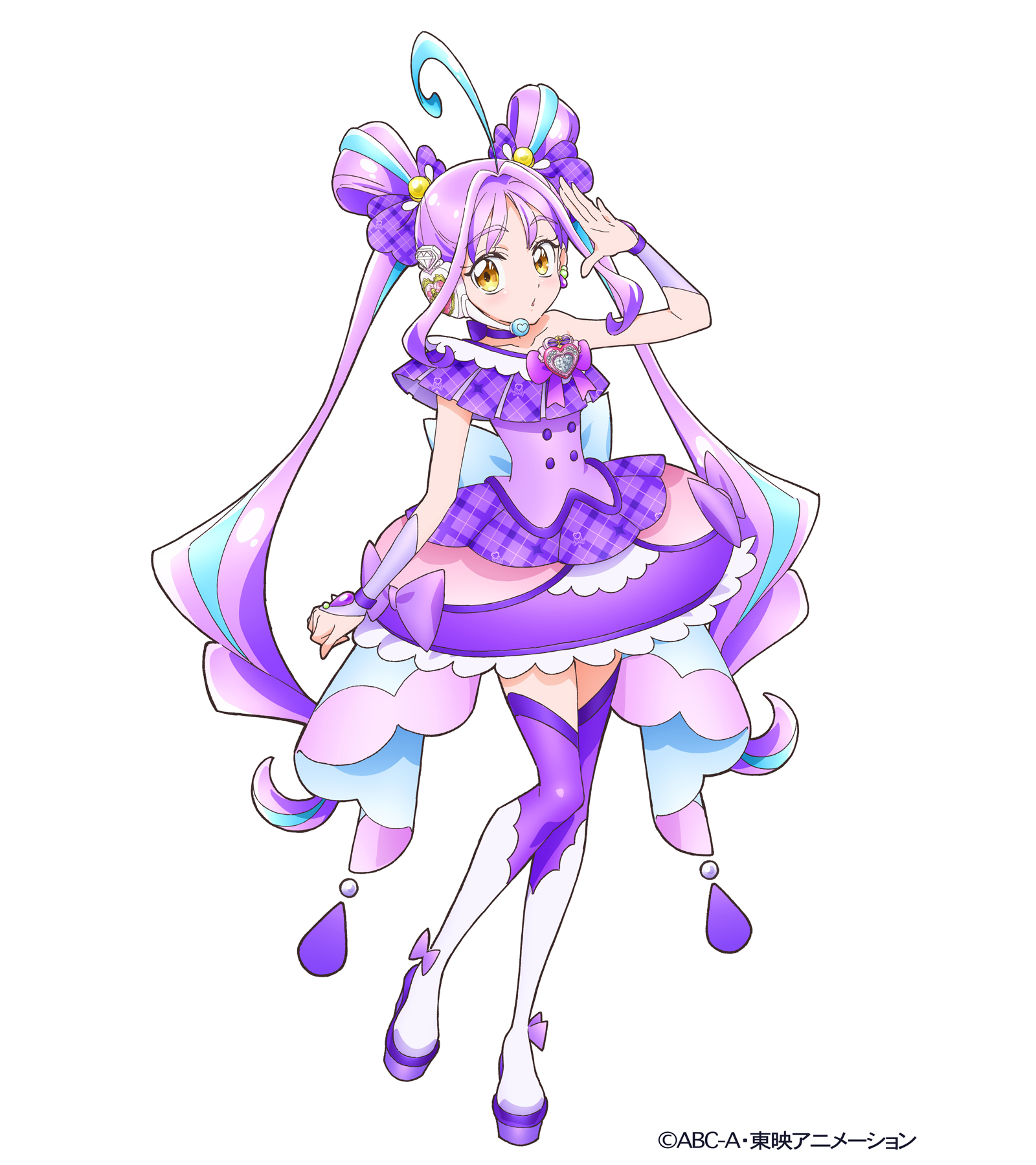 キュアキュンキュン（紫雨こころ）♪　非売品5点　CD購入特典 キミとアイドルプリキュア♪ ミニアクリルスタンドVol.3