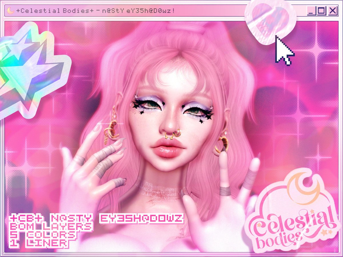 dreamiecl0ud's tweet photo. coming 2 an @Abnormal_Event  near u!!! 
+Celestial Bodies+ n@StY eY35h@D0wz! BOM layers, 5 colors, 1 graphic liner! 
can be worn 2gether or separate!!@! 
it's so fetch! :] ROFL totally come get urz on the 7th ! https://t.co/1gOLWUixej