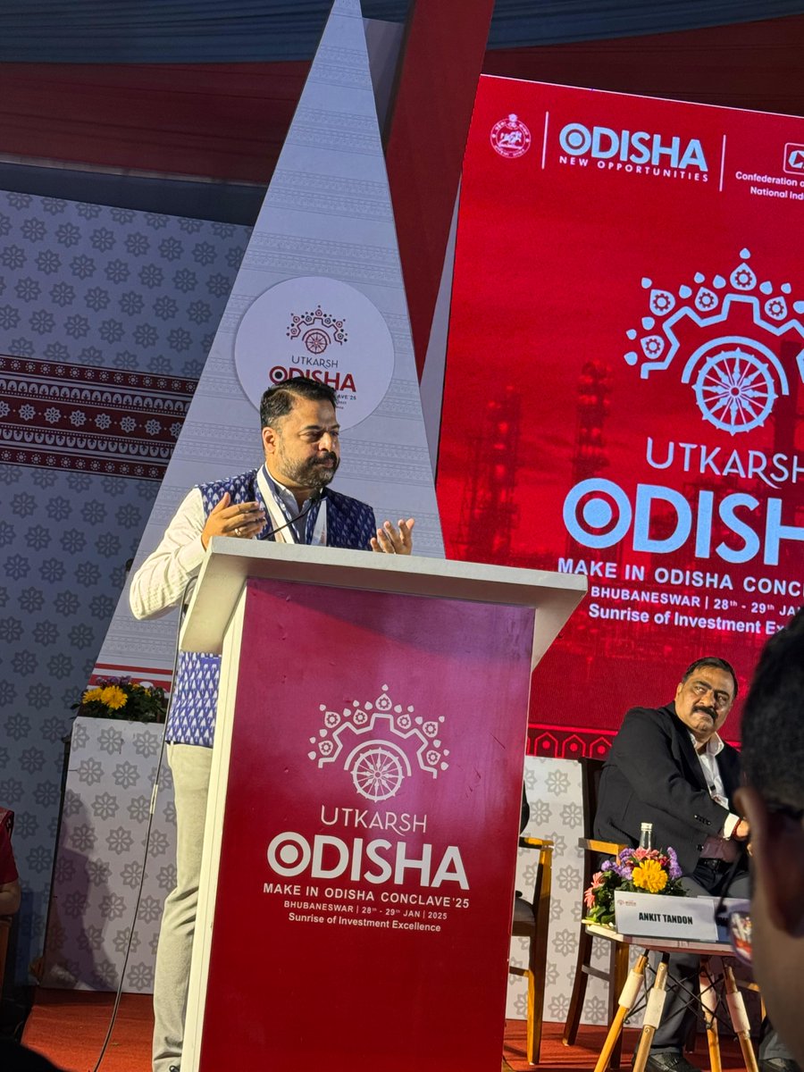 KHILINDIA's tweet image. "Proud moment! Our ED, @vishalk82 , represented KHIL at #UtkarshOdisha #MakeInOdisha, engaging with leaders from #IPICOL, #CII &amp;amp; govt. agencies. Grateful to be part of Odisha’s growth journey! 🌟 Committed to boosting tourism, hospitality &amp;amp; India’s progress #KHIL #TourismGrowth.