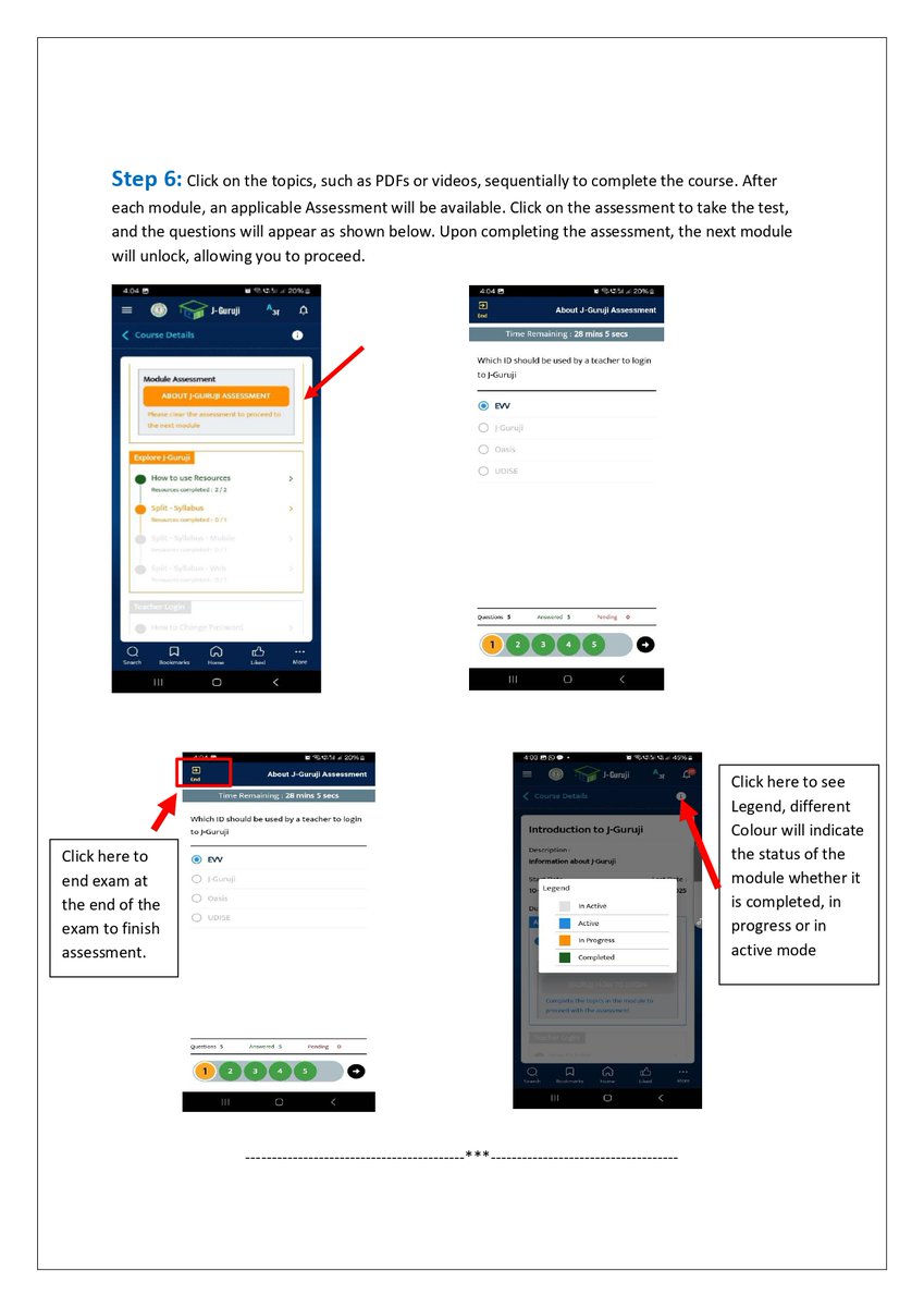 User Manual of Teacher Training Module in J-Guruji Platform
