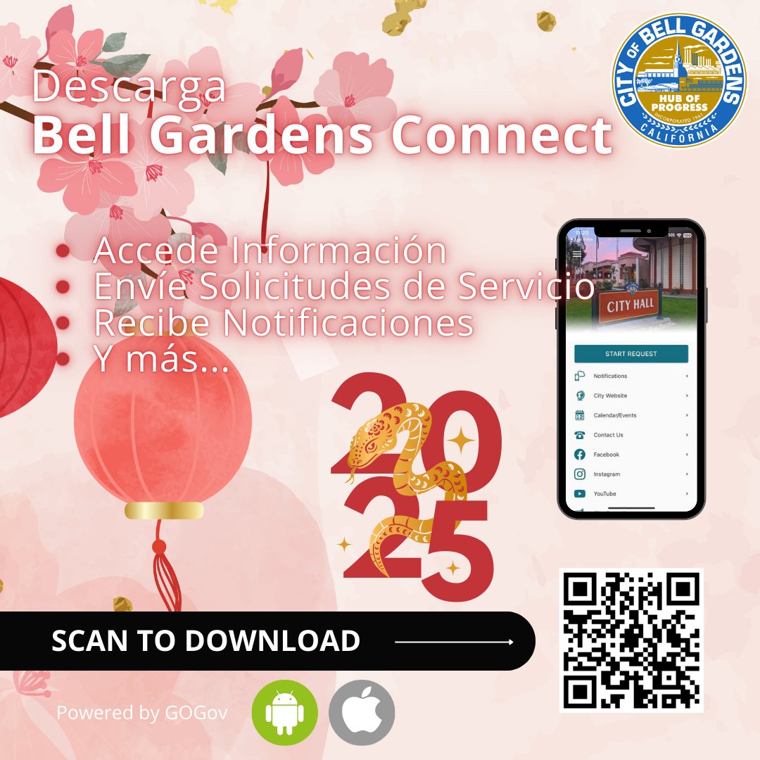 bellgardenscity's tweet photo. ¿Necesita informar un problema en Bell Gardens? Descargue nuestra nueva aplicación "Bell Gardens Connect" en su teléfono móvil para informar cualquier problema directamente a la ciudad de Bell Gardens.
#BellGardens #BG #CityOfBellGardens #BGConnect #BellGardensConnect #City! https://t.co/jnCDse8ho3