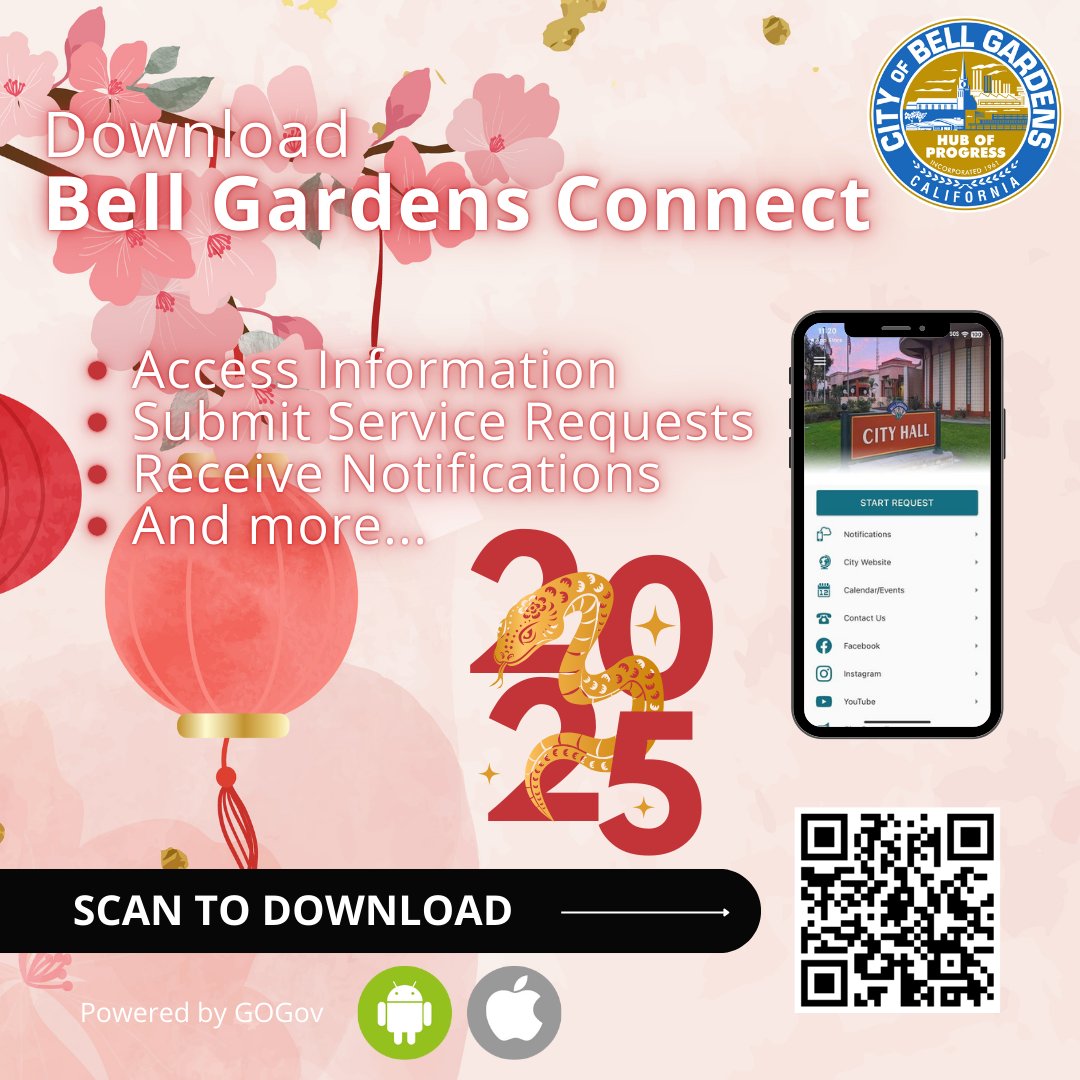 bellgardenscity's tweet photo. ¿Necesita informar un problema en Bell Gardens? Descargue nuestra nueva aplicación "Bell Gardens Connect" en su teléfono móvil para informar cualquier problema directamente a la ciudad de Bell Gardens.
#BellGardens #BG #CityOfBellGardens #BGConnect #BellGardensConnect #City! https://t.co/jnCDse8ho3