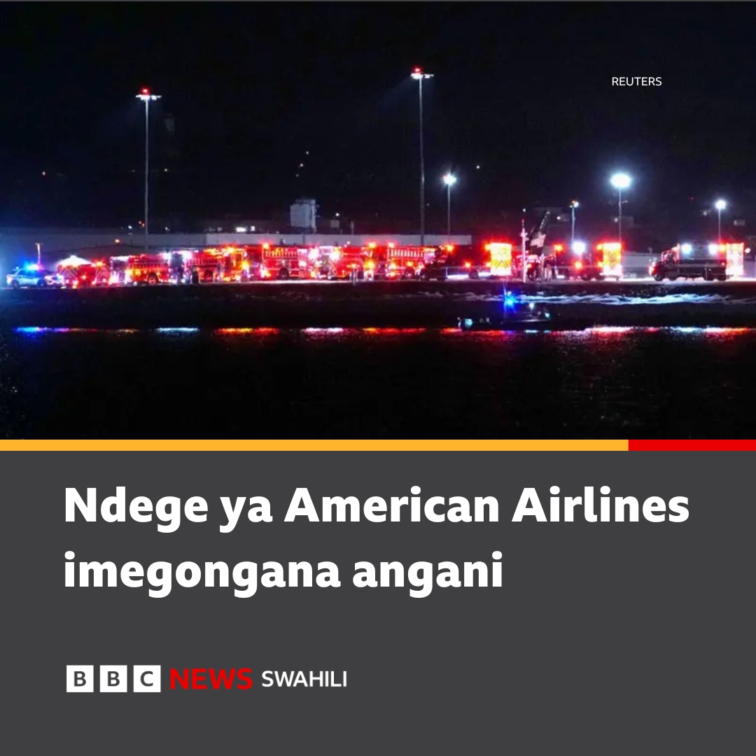 Ndege ya American Airlines imegongana na helikopta huko Washington DC
bbc.in/4jF3XXR
