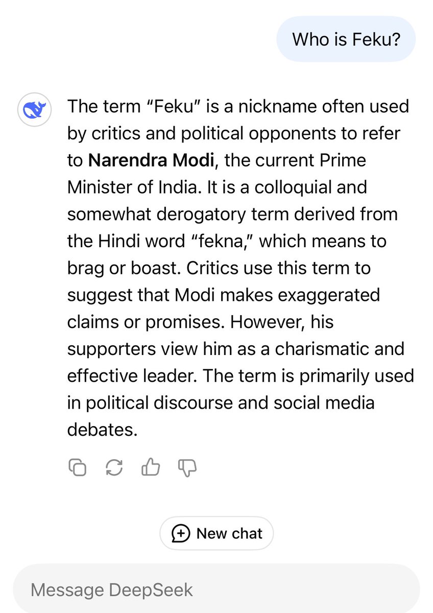 ariz_sh's tweet image. Just went down a DeepThink rabbit hole and searched, 'Who is Feku?' Turns out... 🤔 The answer might surprise you. Or maybe it won’t. Either way, it’s a story worth digging into. 🕵️‍♂️ #Curiosity #DeepThink #DeepSeek #DeepSeekR1