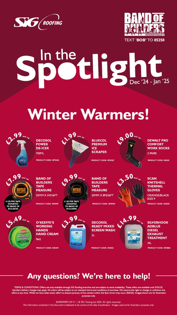 🏠❄️ Don't Let Your Work Go Cold This Winter! ❄️🏠

Time's running out to take advantage of our exclusive Winter Warmers special offers! Hurry, our offers will soon melt away!

Happy new year!

bit.ly/3yweAqx

#Roofing #WinterDeals #WinterWarmers #Spotlightdeals