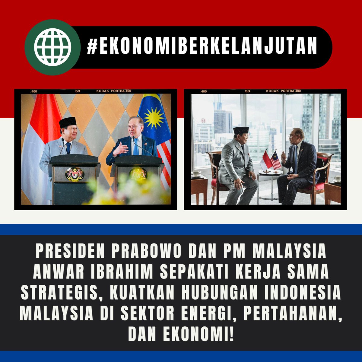 angtrhmiy's tweet photo. Kerjasama Indonesia Malaysia bawa harapan untuk kemajuan bersama antar negara serumpun
#EkonomiBerkelanjutan https://t.co/iXwlHuYklu