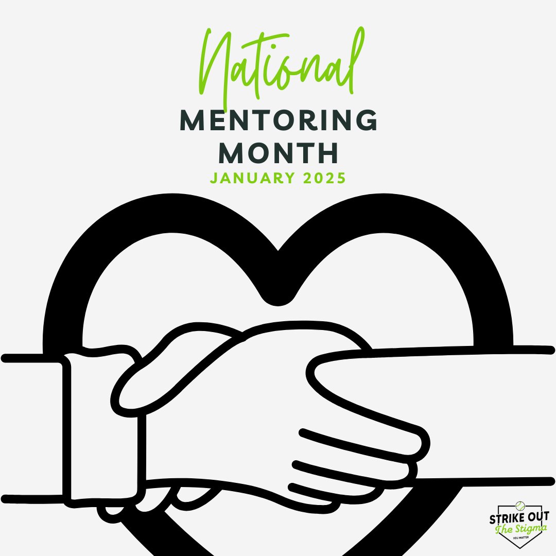 StrikeStigma's tweet image. January is National Mentoring Month! Swipe to learn about how you can recognize and appreciate the meaningful relationships in your life 💚
#strikeoutthestigma