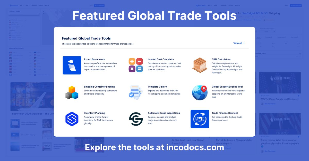 IncoDocs's tweet image. Are you an importer or exporter looking for the right software to streamline your operations? Are you a software provider with a great tool for importers and exporters?

Explore the list ▶️ incodocs.com/tools

We know it can be challenging to find the right software to…