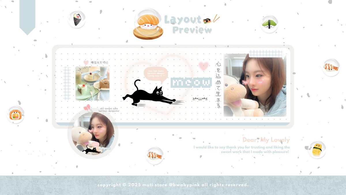 bwabypink's tweet image. — help repost pls?

hai! ᐢ..ᐢ muti bawa layout gaeul, sullyoon, minju, dan isa ready stock loh ♡ harganya 7.OOO /ea aja 🍥🥢 . . . yuk jajan 😋☝🏻 don't forget mention me after dm 𝗼𝗢𝗼𝗞𝗶𝗲 ¡! ❞

t. #zonauang