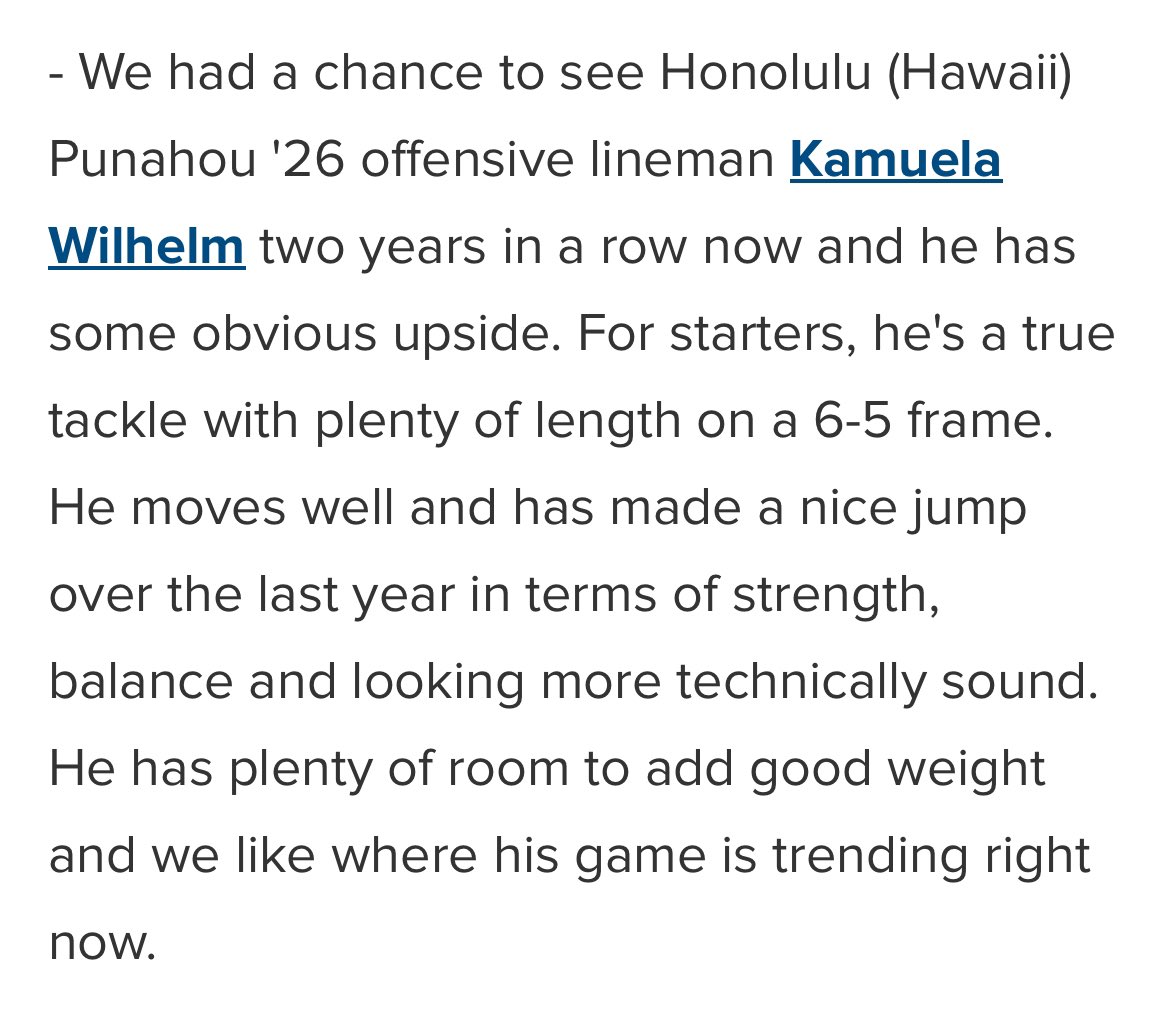 Kamuela Wilhelm (@kamuwilhelm26) on Twitter photo Mahalo for the shoutout and <a href="/coach_lafaele/">Coach Mike Lafaele</a> for putting on the showcase! <a href="/satele64/">Samson Satele</a> <a href="/GregBiggins/">Greg Biggins</a> <a href="/BrandonHuffman/">Brandon Huffman</a> <a href="/BlairAngulo/">Blair Angulo</a> Mahalo for the shoutout and <a href="/coach_lafaele/">Coach Mike Lafaele</a> for putting on the showcase! <a href="/satele64/">Samson Satele</a> <a href="/GregBiggins/">Greg Biggins</a> <a href="/BrandonHuffman/">Brandon Huffman</a> <a href="/BlairAngulo/">Blair Angulo</a>