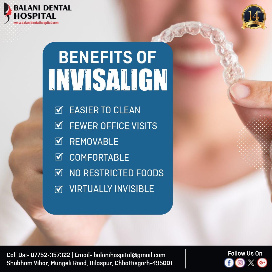 Balanidental's tweet photo. Straighten Your Smile, Invisibly! 

📞07752-357322
🌐  https://t.co/bPFqFJbfS4

#InvisalignSmile #ClearBraces #DentalCare #SmileTransformation #InvisibleBraces #DentalExcellence #dentalcare #balanidental #bilaspur #chhattisgarh https://t.co/vh8dq5EX9L