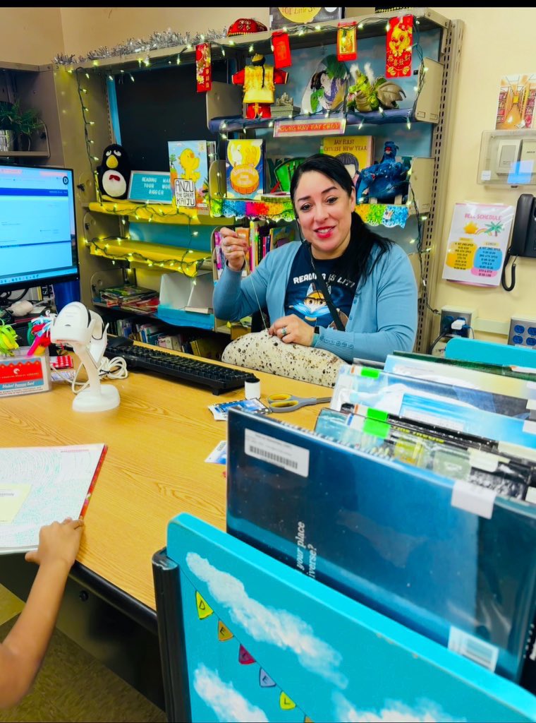 Librarygal05's tweet image. This is just one of the MANY things I do in the #schoollibrary. When a rock cushion needs mending, or shelves need dusting, a fav book needs to be located or a book within a student’s reading level is requested, a #Librarytechnician is there to save the day! That’s our new title