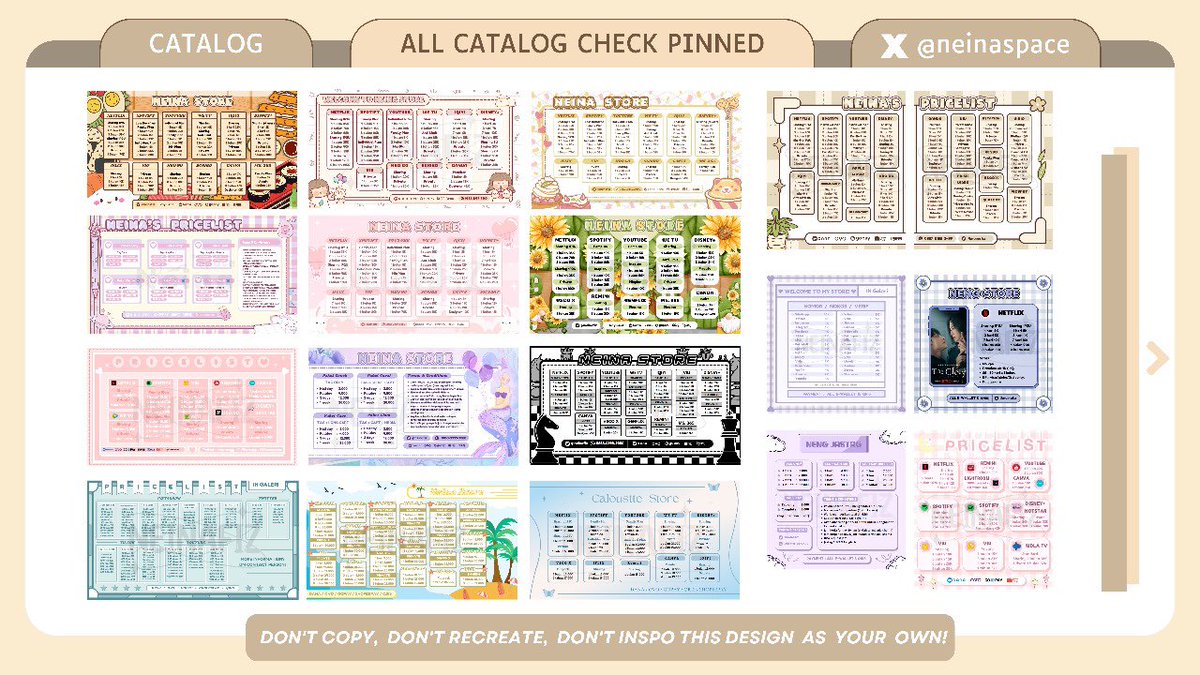 neinaspace's tweet image. a repost will be appreciated.

halo! neng open edit pl, qr deco, dan loyalty card sudah free recolor, bisa resize dan dapet link canva. tersedia bundle untuk harga yang lebih murah! ✨

cek katalog lengkapnya di pinned. #zonauang