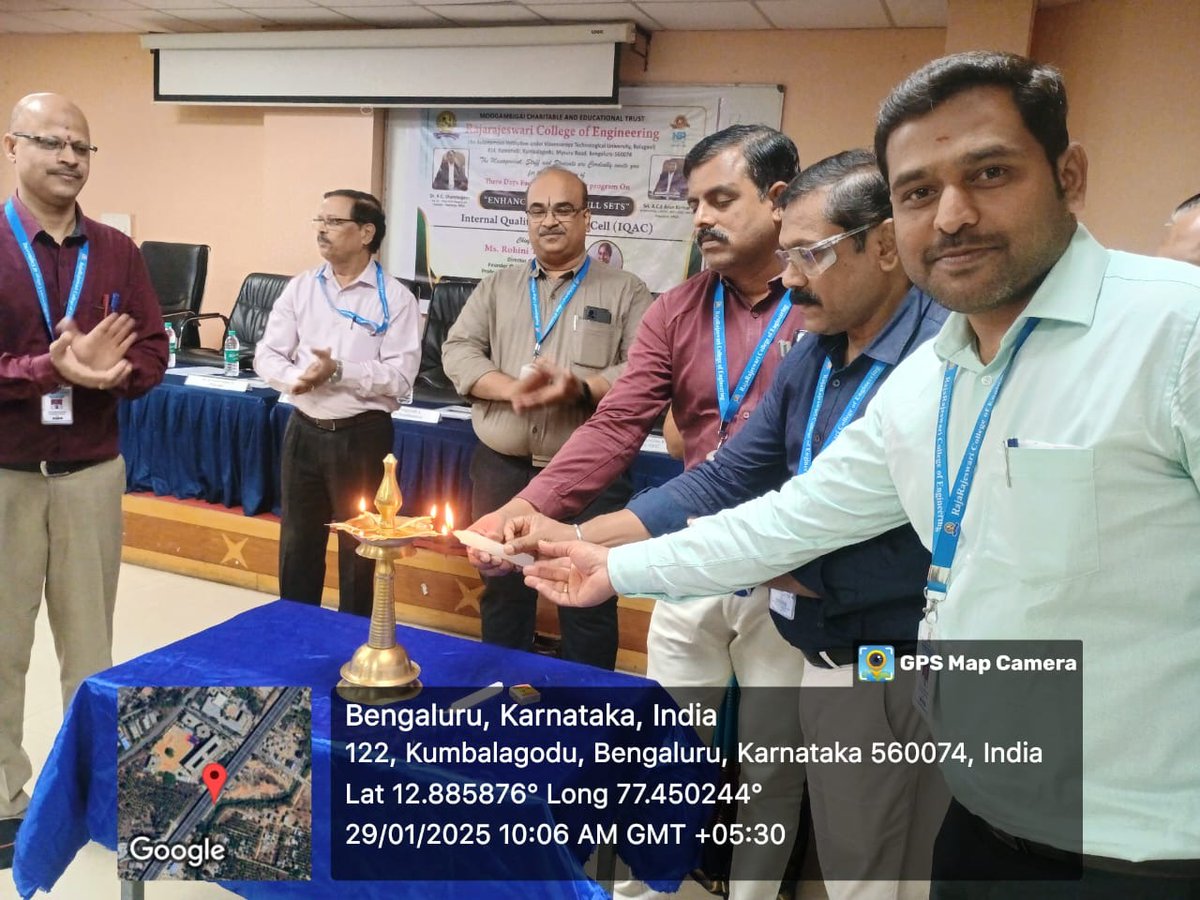 rrceblr's tweet image. 🎓 #FDP on "Enhancement of Skill Sets" at #RRCE!
The 3-day #Faculty_Development_Program, organized by #IQAC, began on 29th Jan 2025 at Aryabhata Seminar Hall.
Honored to have Ms. Rohini Thrimurthy as Chief Guest, sharing insights on leadership & teaching excellence! 🚀