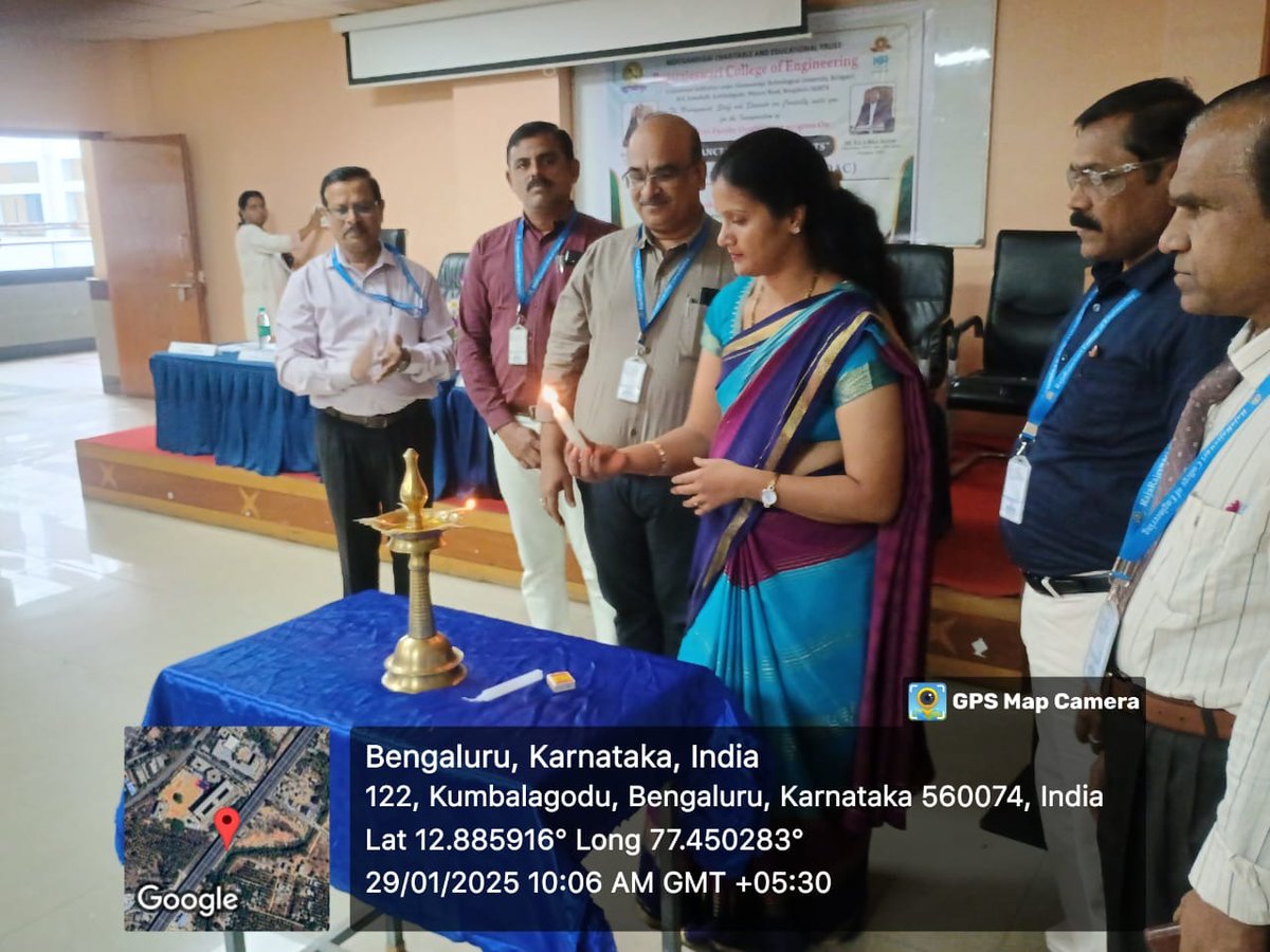 rrceblr's tweet image. 🎓 #FDP on "Enhancement of Skill Sets" at #RRCE!
The 3-day #Faculty_Development_Program, organized by #IQAC, began on 29th Jan 2025 at Aryabhata Seminar Hall.
Honored to have Ms. Rohini Thrimurthy as Chief Guest, sharing insights on leadership & teaching excellence! 🚀