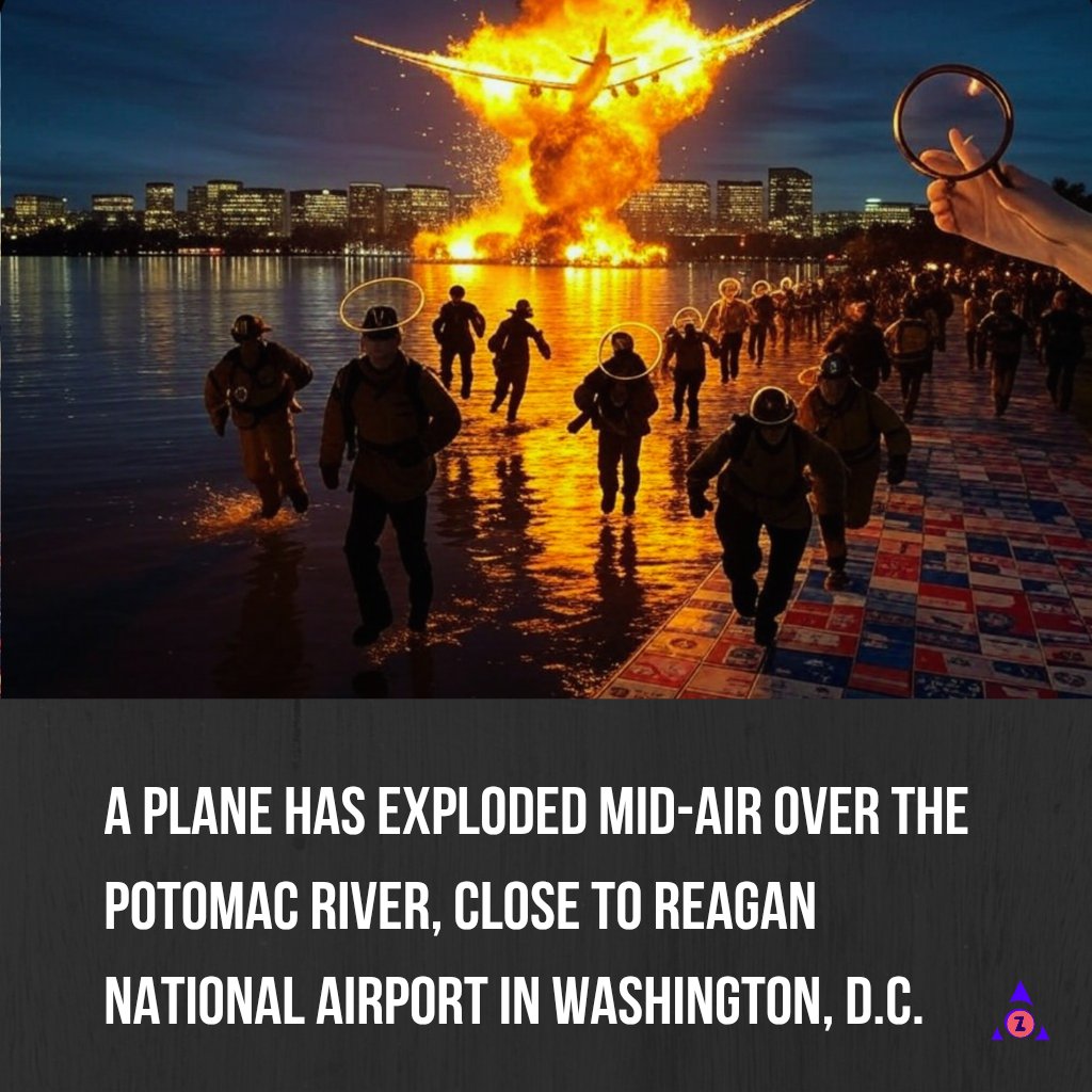 TheAgeOfGenZ's tweet photo. Date: January 30, 2025
Location: Washington, D.C., USA (over Potomac River near Reagan National Airport)
Time: 03:45 PM PST
#PlaneExplosion #PotomacRiver #TRUMP #zelena
Tragedy Over the Potomac: Plane Explodes Near Reagan National Airport https://t.co/GjFwmt7wMv