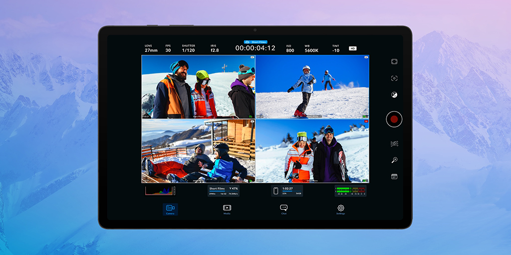 Blackmagic Camera for Android 2.0! Get support for remote control and monitoring of multiple Android phones, support for selected Android tablets and Samsung S25, S25+ and S25 Ultra phones, the ability to select multiple clips in the media tab, and more! Download now from