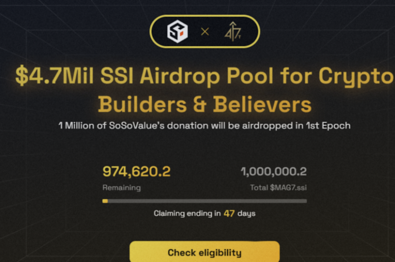 130 $SOSO secured!

#Airdrop #soso <a href="/sosovalue/">SSI (SoSoValue Indexes)</a>

Come and grab your next $SOSO airdrop 👇

🔗 ssi.sosovaiue.io