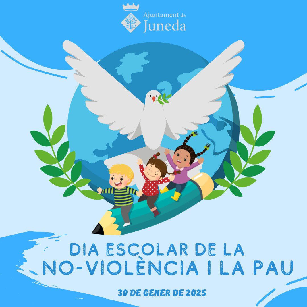 La pau comença amb un somriure. - Mahatma Gandhi. 🕊️

Avui, en el Dia Escolar de la No-violència i la Pau (DENIP), recordem la importància de la tolerància i el respecte. 

Aquest dia ens recorda la importància de construir un món més just i pacífic a través de l’educació.