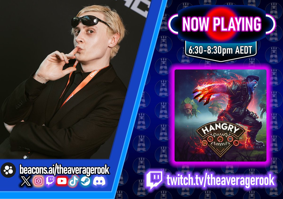 TheAverageRook's tweet photo. Live now! Reviewing the galaxy-wide snack-&-slash #Hangry by @GamePill!
NOTE: This game is a review key gifted via @Keymailer.
#indie #gamepill #keymailer #twitch #anzcreators
Links in ๐งตbelow. https://t.co/WfiofUiCd0