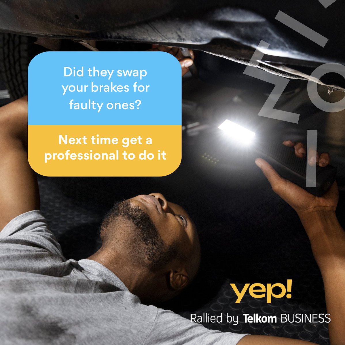 Brakes gone bad after a small repair? 😤 
Don’t take chances with your safety! Download the YEP! App and find mechanics you can trust 😎

#PossibleBeginsHere 👉 tlkm.link/3z8IODg  
#YEP