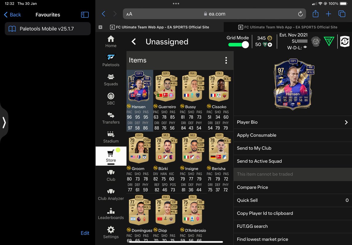 jacob96475's tweet photo. @SAF_gg Ur method works so much it was my second day doing it and got TOTY hansens from a rare gold players pack Tysm! Also got cannavaro form 82+ x 20 https://t.co/EdxLhfjoSw