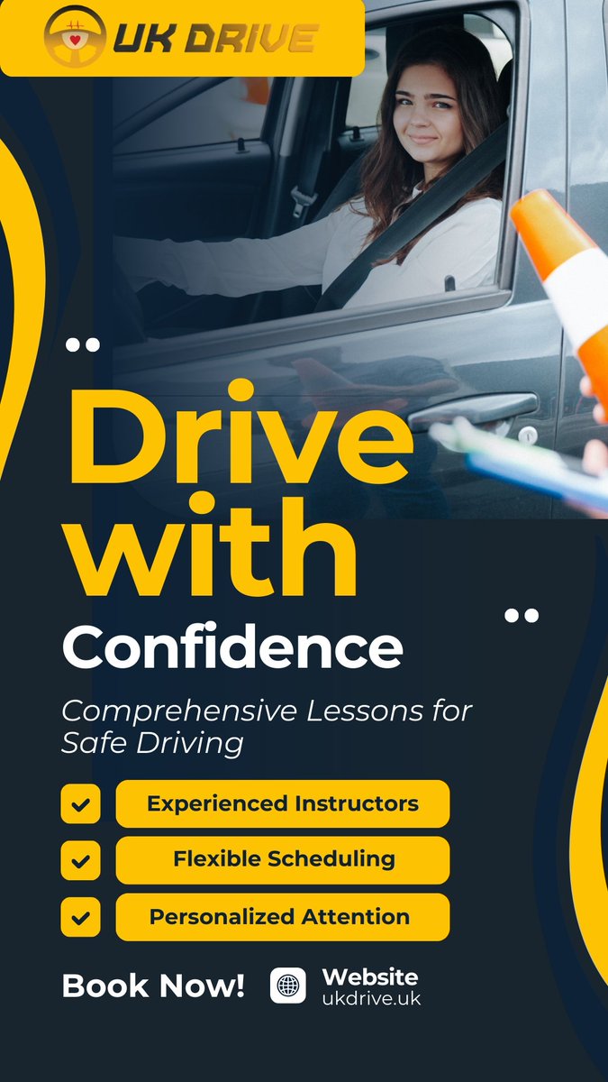 ukdrive0's tweet photo. 🚗💨 Ready to hit the road with confidence? At UK Drive, we make learning to drive safe, fun, and stress-free! Book your lessons today. #DriveWithConfidence https://t.co/GuldiJQYBb