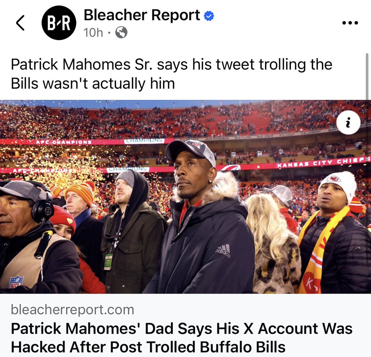 How long we gonna let “acct got hacked” keep working? Can we get <a href="/zachxbt/">ZachXBT</a> or a new crypto AI project to suss this out of the media forever? Hopefully there’s a coin for that 

Yo Pat, tell my man to own it, we all know hackers ain’t got time for pops account <a href="/BleacherReport/">Bleacher Report</a>