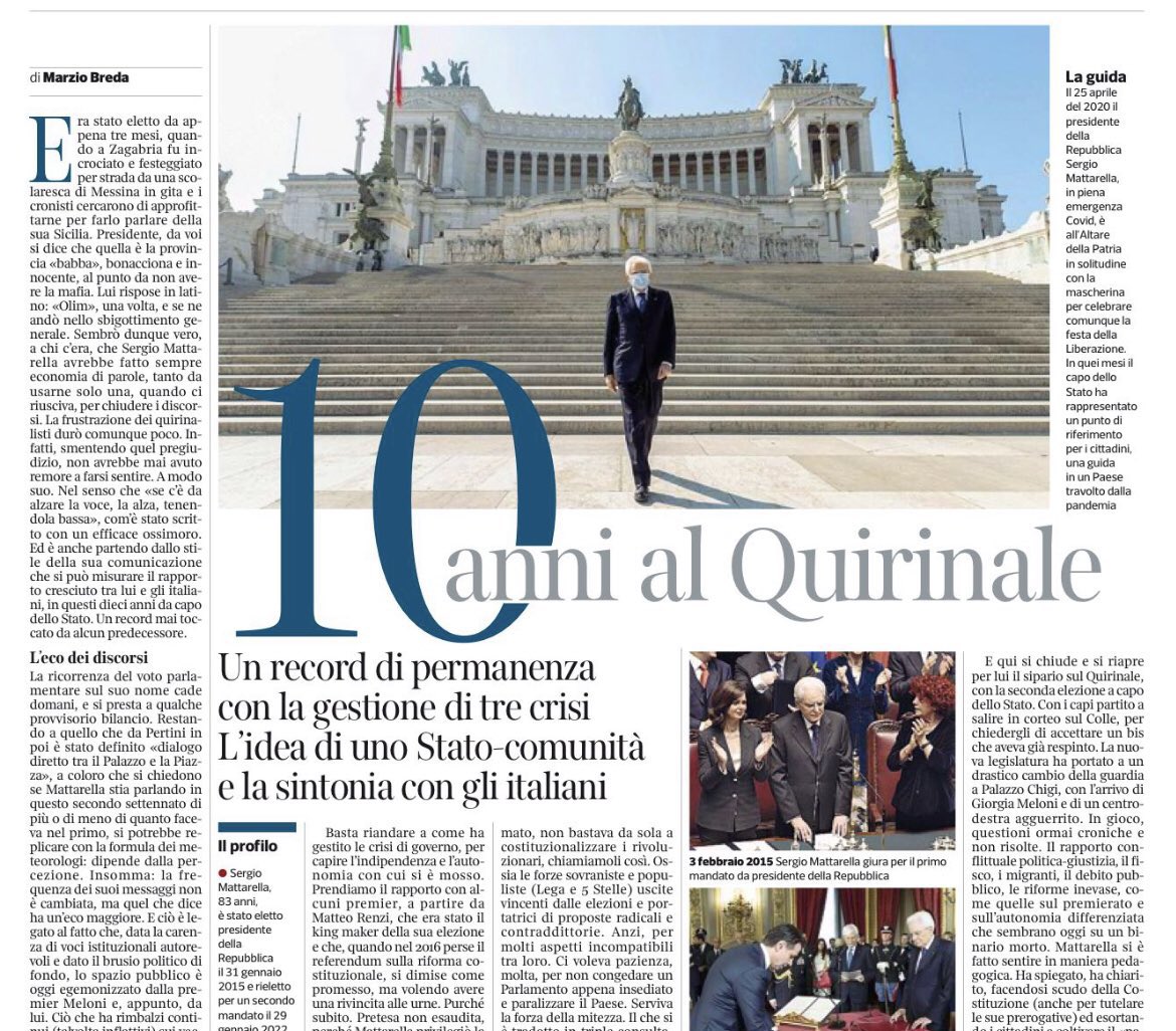 chedisagio's tweet photo. Dieci anni, oggi.
Sempre grazie, presidente Mattarella https://t.co/PSC1bp67CC