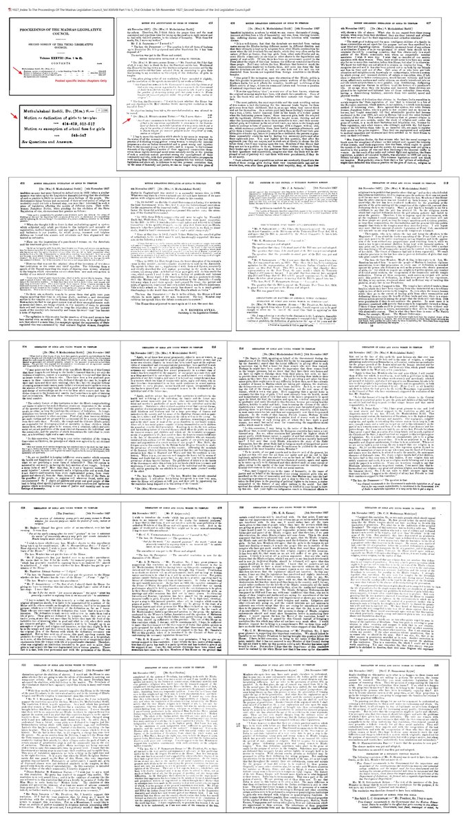 ThiranAayvidam's tweet image. Proceedings of The Madras Legislative Council

Second Session of The Third Legislative Council 1927

The Devadasi Temple Dedication Bill Debate 

#DevadasiSystem