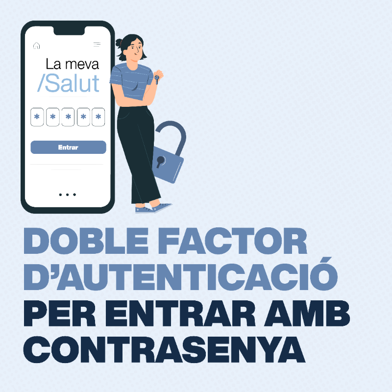 salutcat's tweet photo. 💻 Doble factor d'autenticació per entrar a La Meva Salut amb contrasenya.

📲 A partir d'ara, caldrà que introdueixis un codi que rebràs al teu telèfon mòbil per SMS.

⚙ Es tracta d'una nova capa de seguretat que protegeix encara més les teves dades de salut.