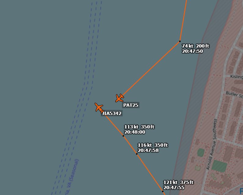 Tragic Midair Collision Over the Potomac

Last night, American Airlines Flight 5342, a CRJ-700 with 60 passengers and 4 crew members onboard, collided with a military Blackhawk helicopter moments before landing at Reagan National Airport. Both aircraft crashed into the Potomac