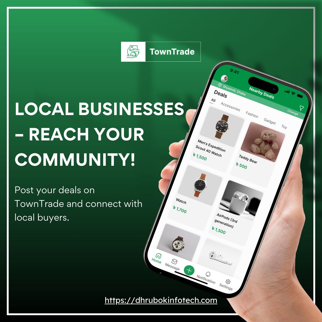dhrubokinfotech's tweet image. Are you a local business owner? Get your deals noticed by your community on TownTrade now! 

🌆 Available on CodeCanyon.

👉 buff.ly/3UXe9QZ

👀 Check out the demo: buff.ly/3Zd4w3b

#TownTrade #LocalBusiness #ClassifiedApp #Dhrubok