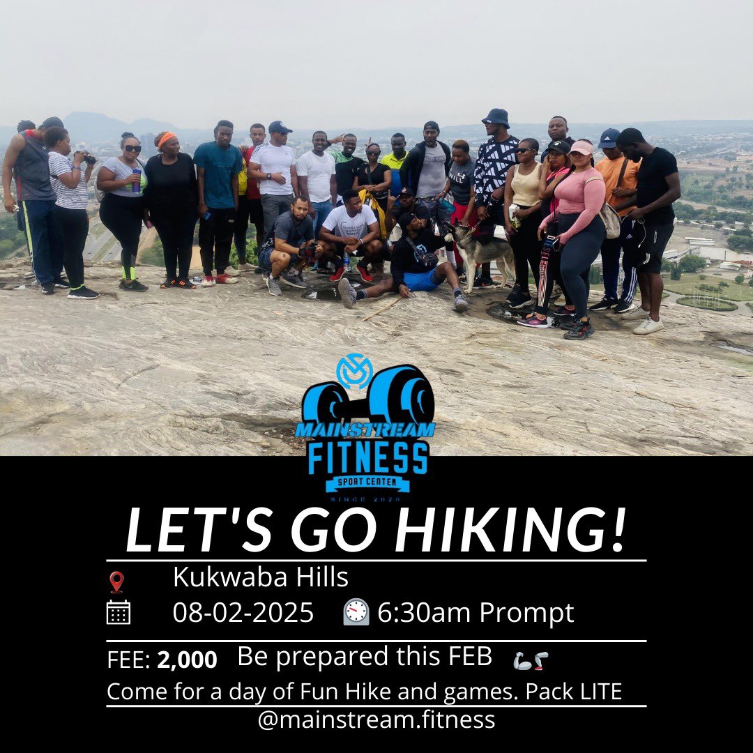 mainstreamFITT's tweet photo. Join us on our 08-02-2025 Saturday Hike, don’t miss out on a chance to mingle and get that blood pumping 
Watkins | Boniface | https://t.co/PEY4HMWUKK