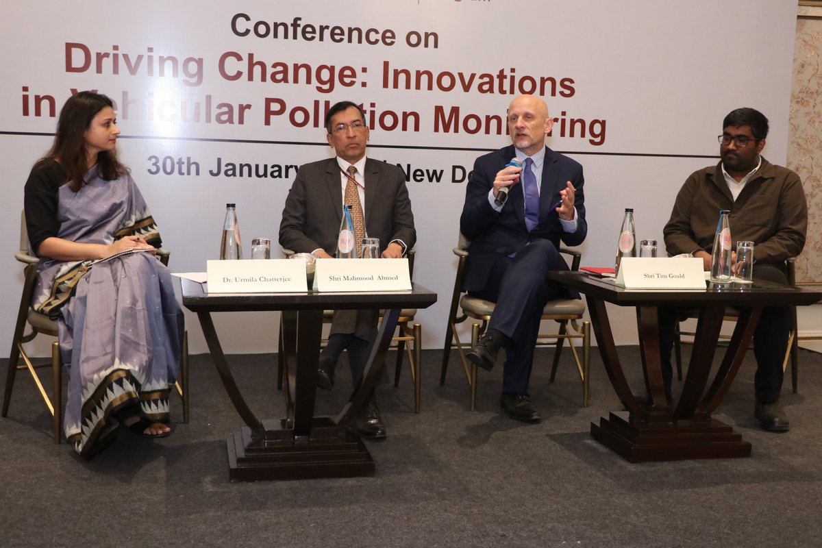 EPIC_India's tweet photo. #LIVE 
@EPIC_India's Research Director -Urmila Chatterjee leading a conversation on enhancing vehicular pollution monitoring.
Joined by:
🔹 Shri. Mahmood Ahmed, Addl. Secretary, @MORTHIndia
🔹 Tim Gould, Chief Energy Economist, @IEA
🔹 Anirudh Narla, Researcher, @TheICCT_India. https://t.co/6rt5Gbxts7