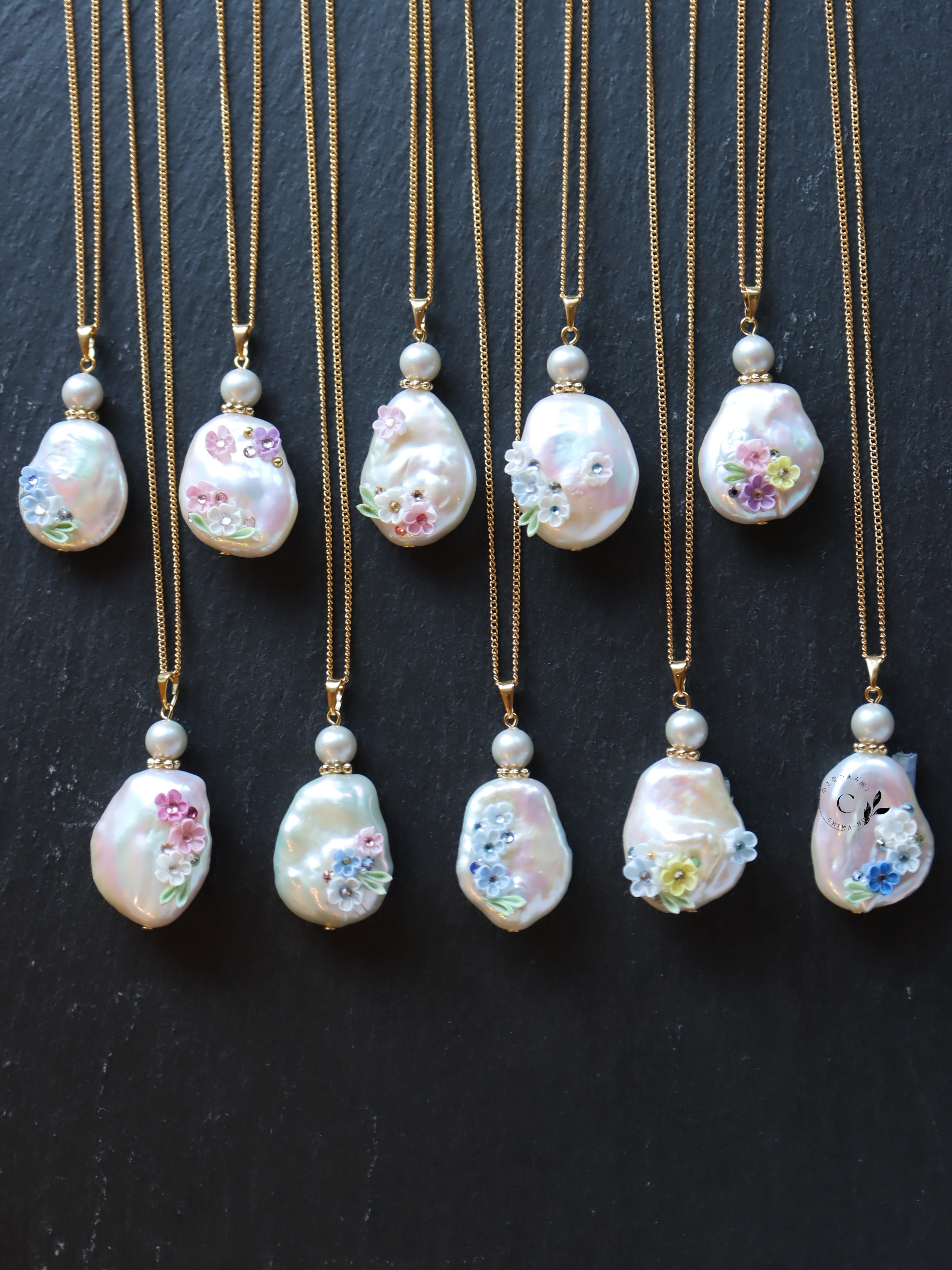 ☆展☆タンザナイト×淡水パール❀細身で上品につけられる美しい