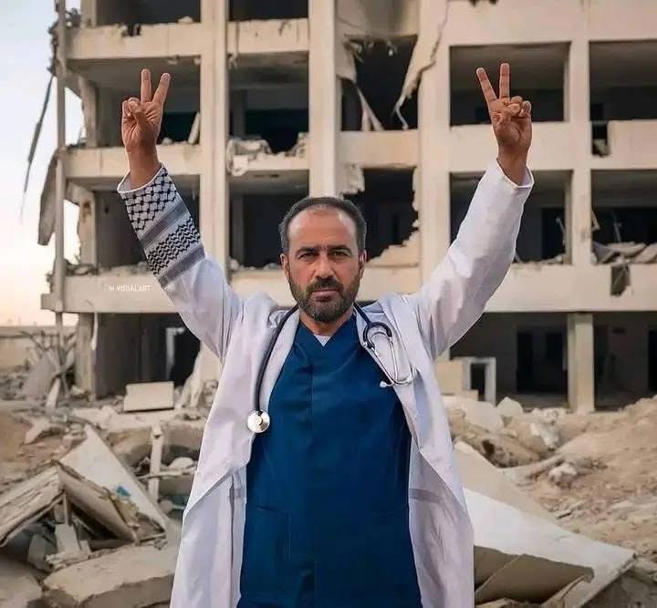 Dr Mohammad abu Silmiyeh is back at Al Shifa Hospital in #Gaza_City!