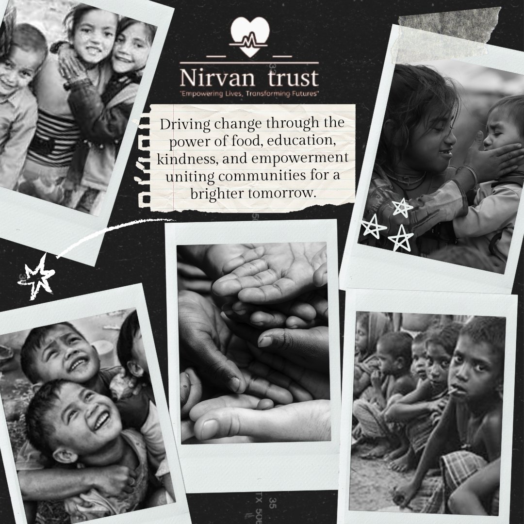 NirvanTrust's tweet photo. At Nirvan Trust, we believe in driving change through the power of Food, Education, Kindness, Empowerment etc.
Join us in making a difference – one meal, one lesson, one act of kindness, and one empowered individual at a time.
Learn more: https://t.co/eJrwk1sR5B
#NirvanTrust #NGO https://t.co/JmzkhMtwtQ