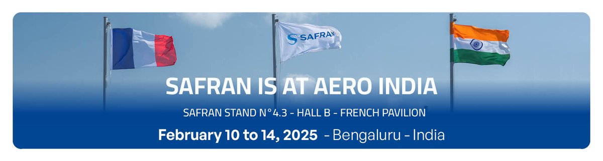 [#SaveTheDate 📅] 3 days before Aero India 2025! ✈️ From February 10th to 14th, meet us at booth B4.3, Hall B - French Pavilion, at Yelahanka Air Force Station, Bangalore. Our #experts are eager to meet you! What aerospace innovations are you hoping to discover? #AeroIndia2025