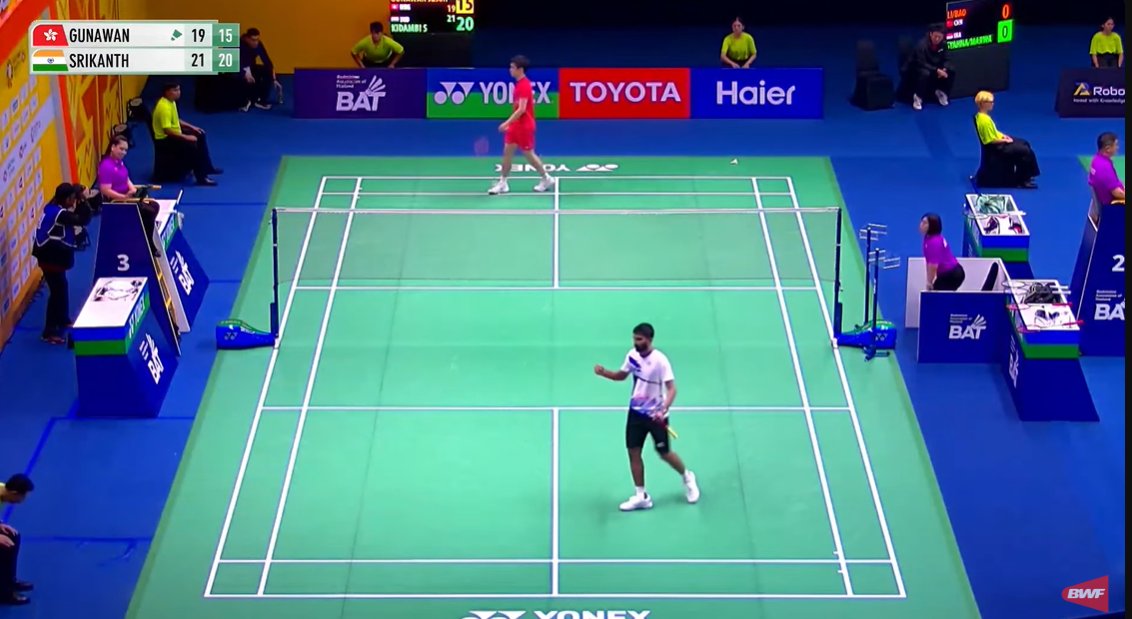 SportsArena1234's tweet photo. SRIKANTH STROMED INTO THE QF OF THAILAND MASTERS 

Srikanth Kidambi defeated Jason Gunawan 🇭🇰 21-19, 21-15 

He was 9-13, 17-19 down in the first game 

Will face Wang Zheng Xing 🇨🇳 next https://t.co/QXbpR1res1